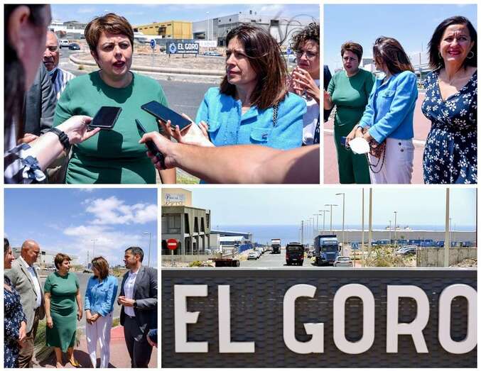 Autoridades durante la visita a El Goro /TA.